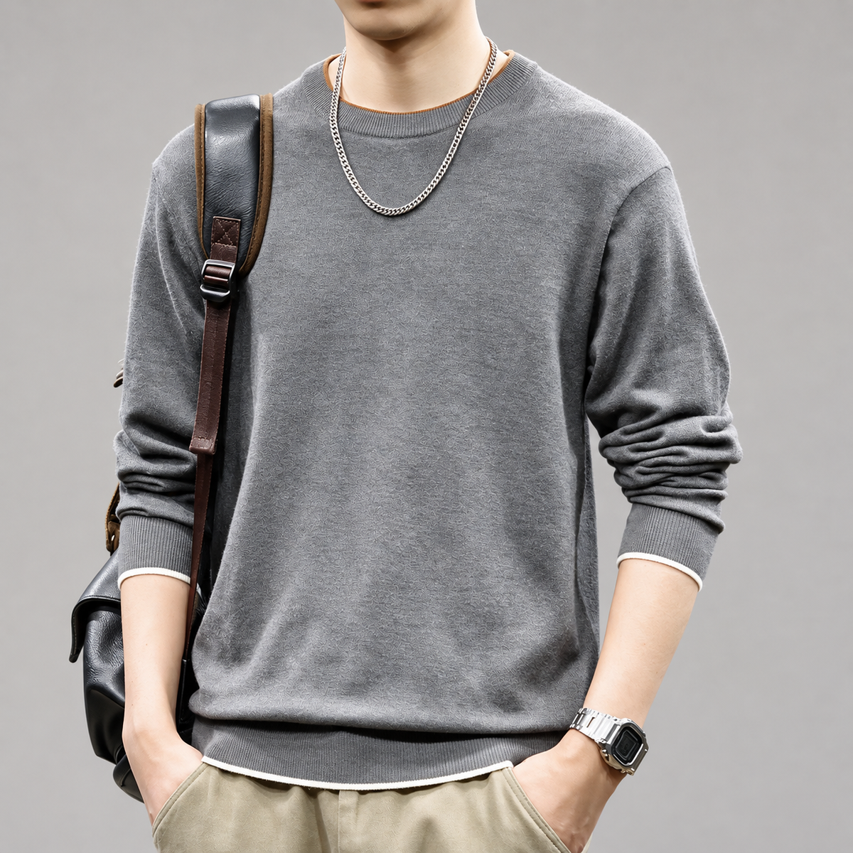 Mark Men’s Fine Knit Crewneck Sweater