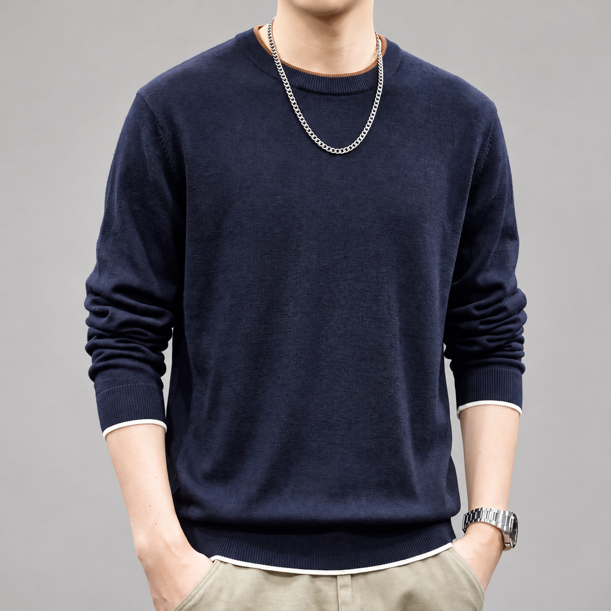 Mark Men’s Fine Knit Crewneck Sweater