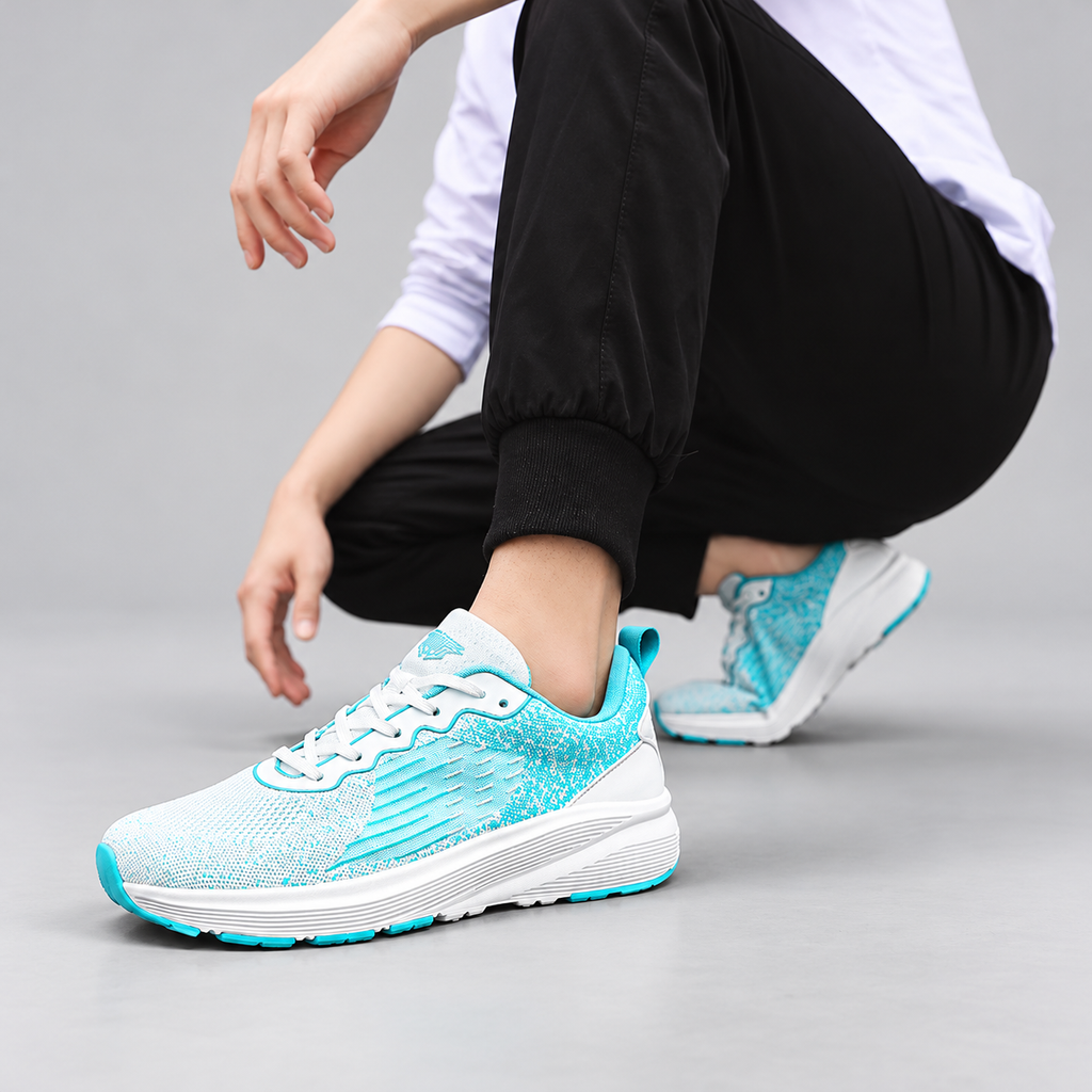 Vortex Two-Tone Knit Lace-Up Sneakers