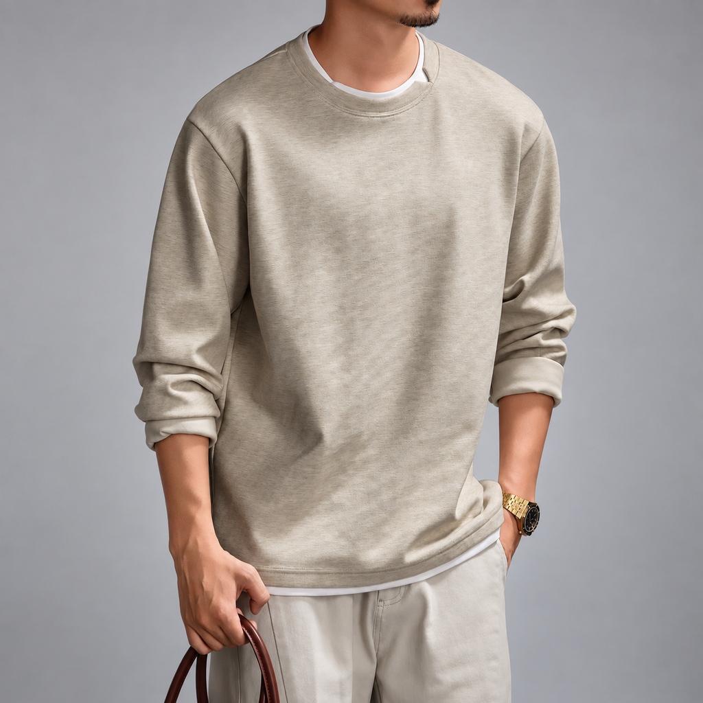 Tiberio Men's Long Sleeve Crewneck Pullover