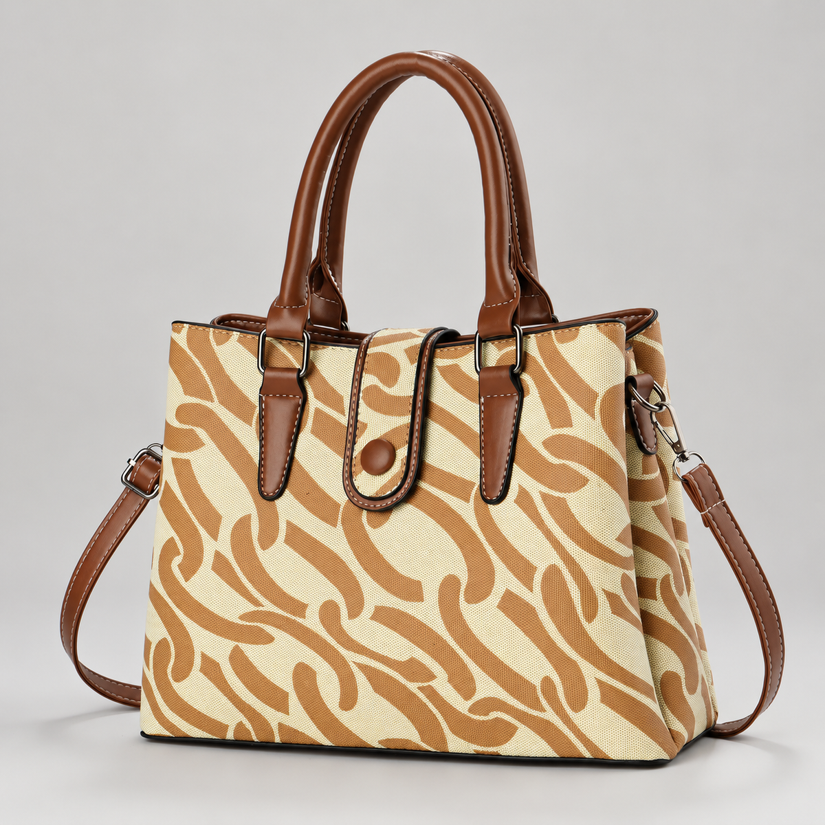 Simina Women’s Printed Tote Handbag with Detachable Strap