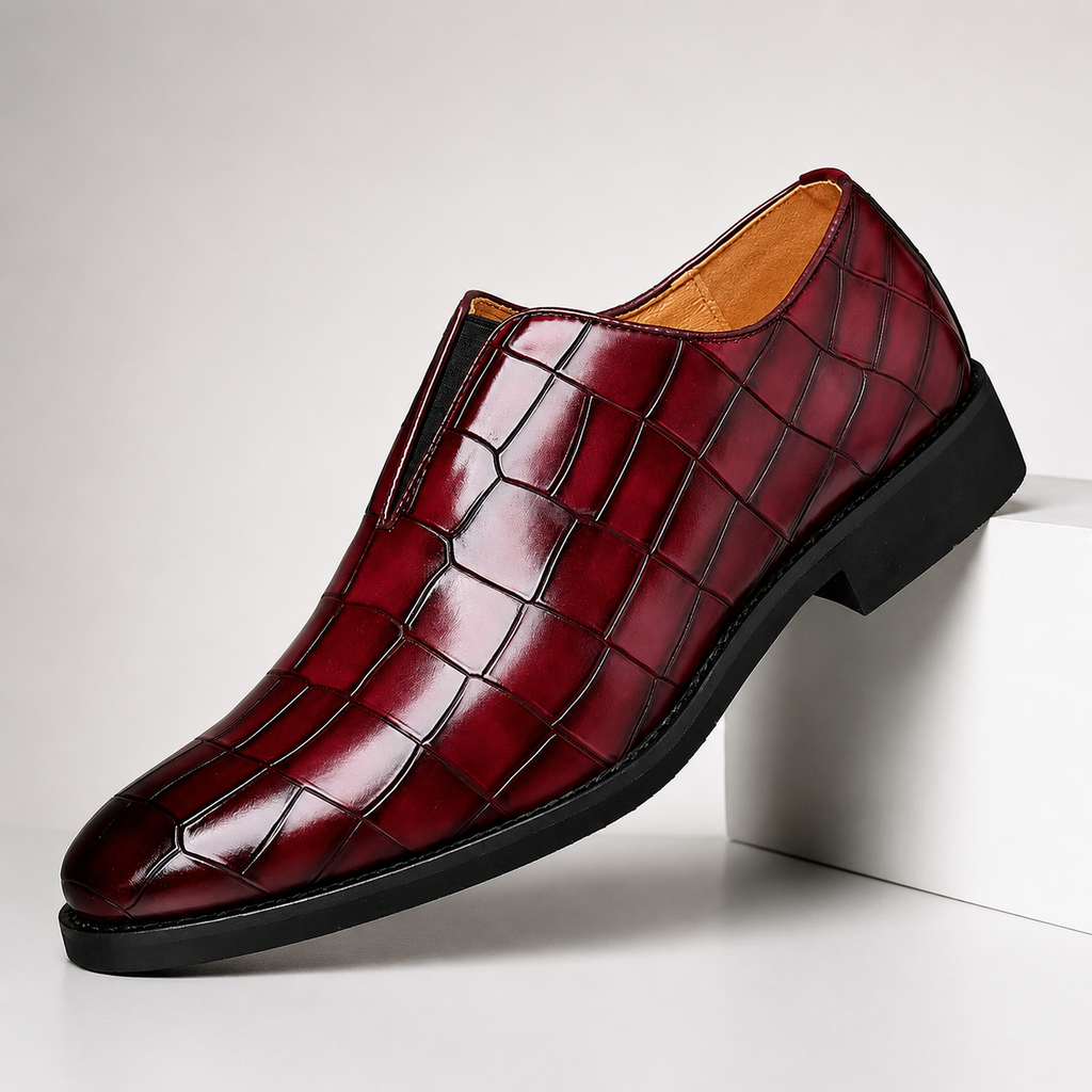 Preston Men’s Genuine Leather Slip-On Dress Shoes