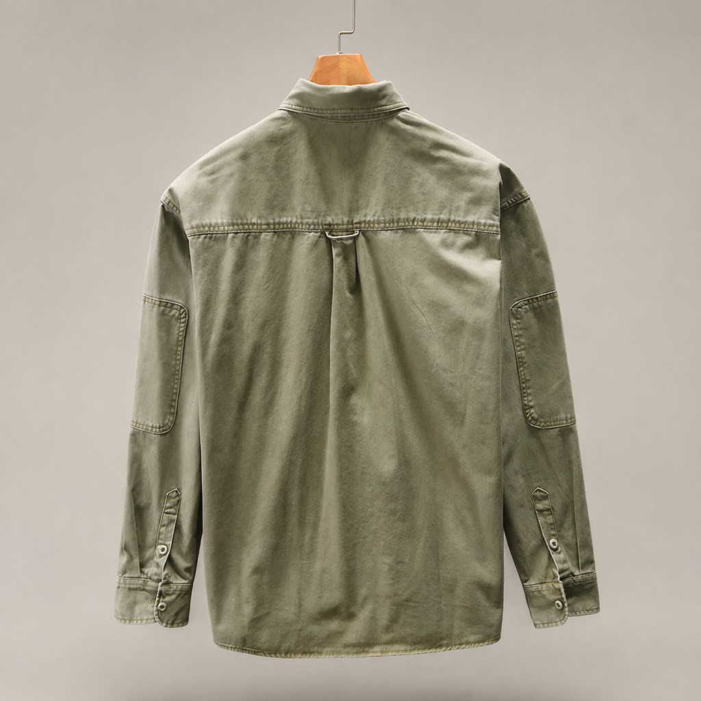 Preston Button-Up Washed Utility Overshirt