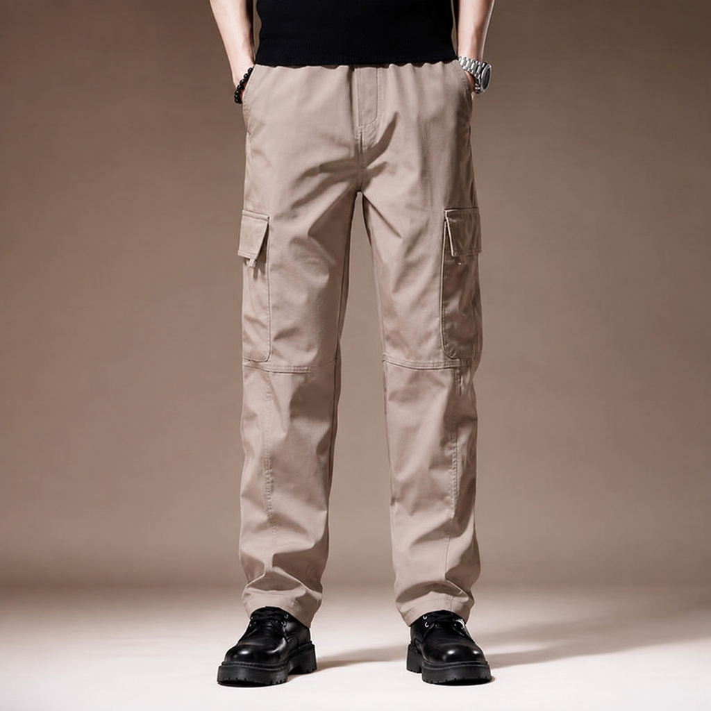 Preston Men's Cargo Pants – Relaxed Fit Utility Straight Leg Trousers