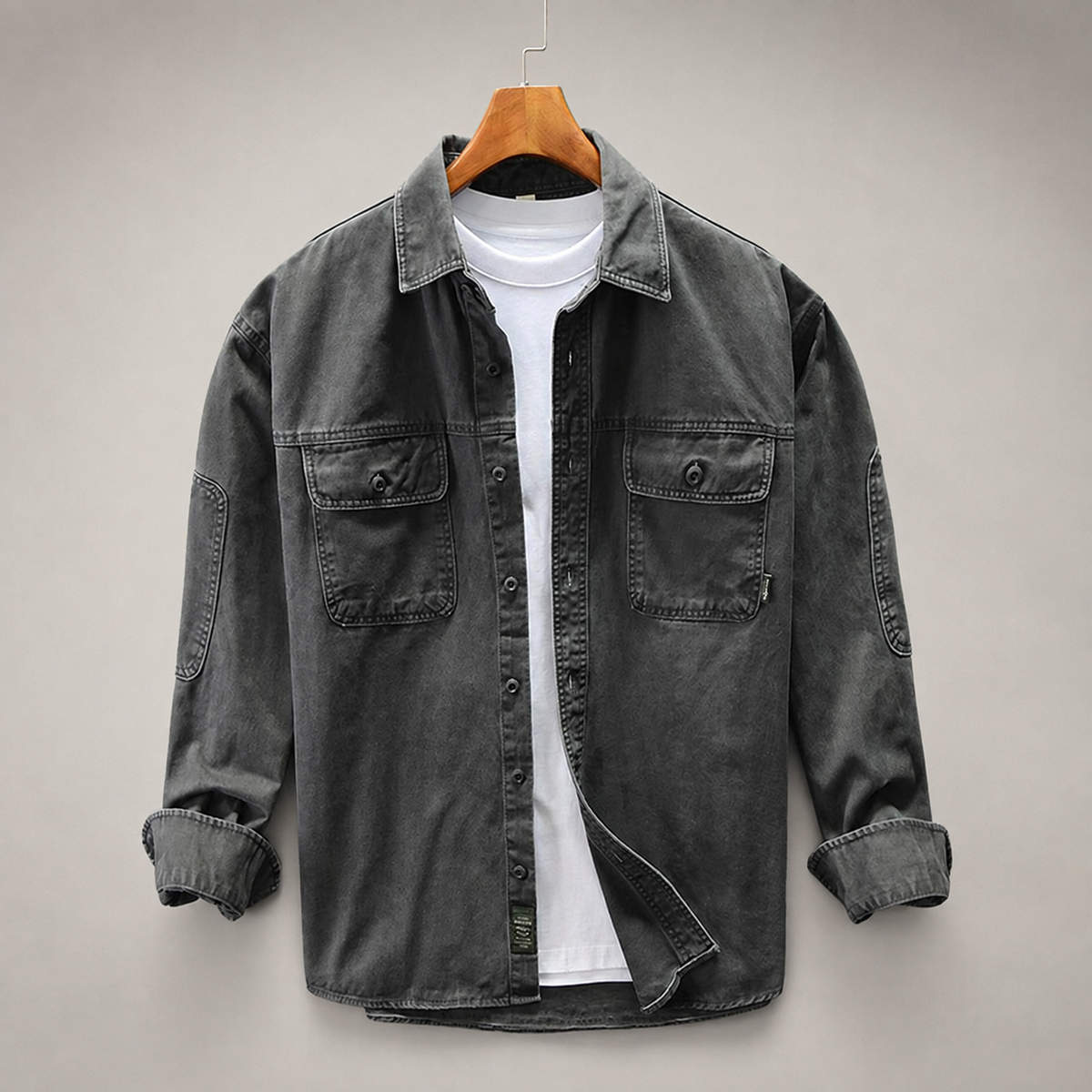 Preston Button-Up Washed Utility Overshirt