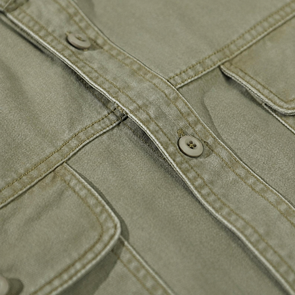 Preston Button-Up Washed Utility Overshirt