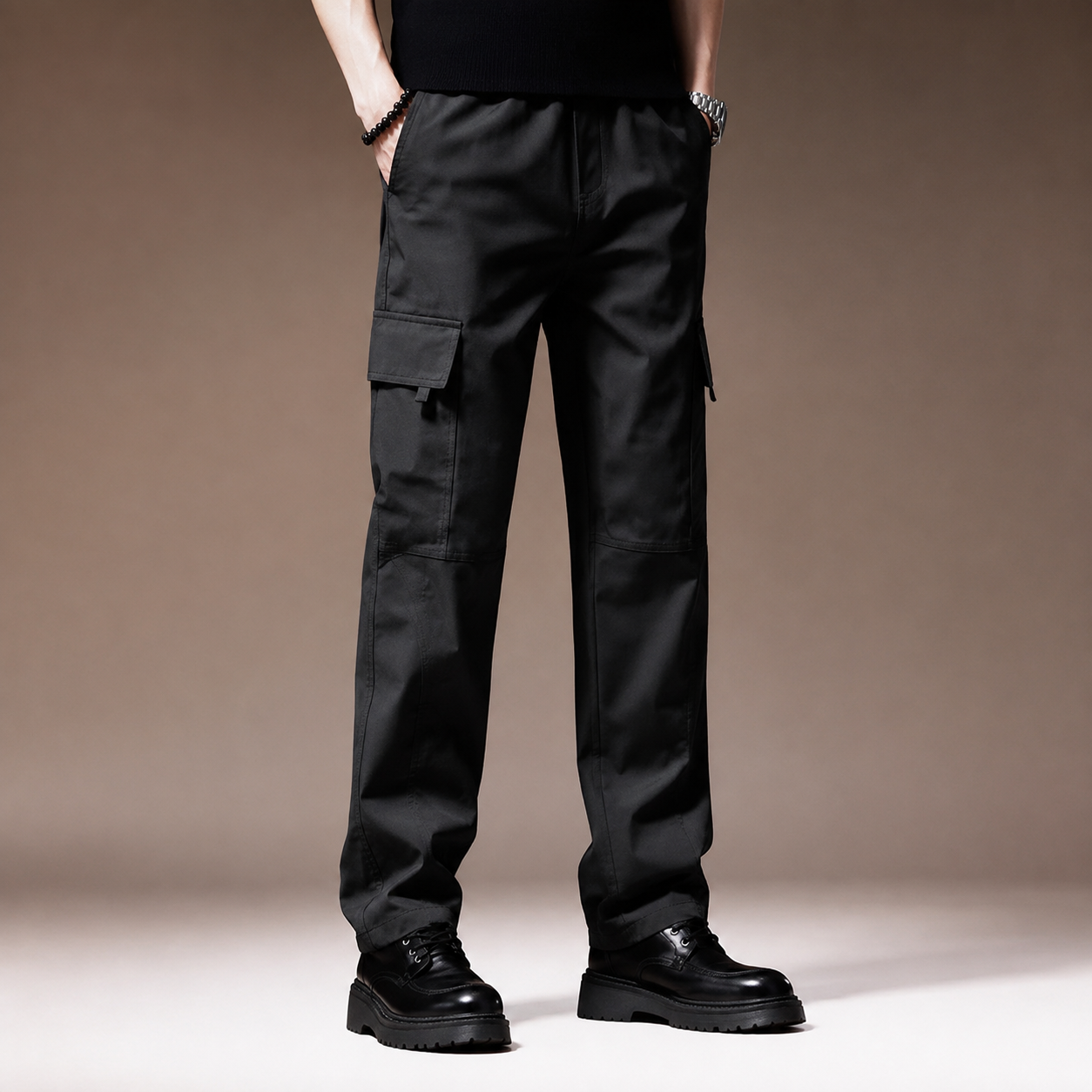 Preston Men's Cargo Pants – Relaxed Fit Utility Straight Leg Trousers