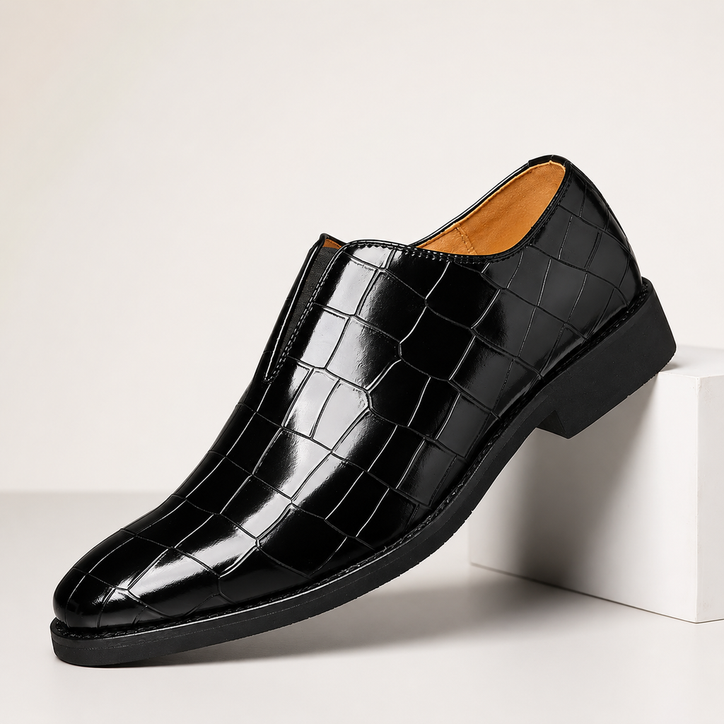 Preston Men’s Genuine Leather Slip-On Dress Shoes