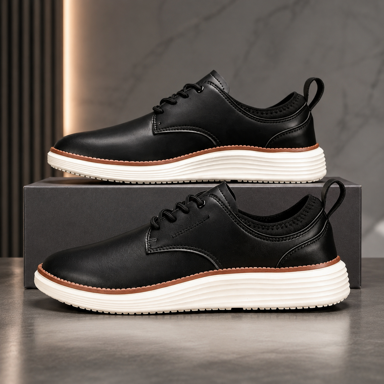 Preston Men’s Leather Lace-Up Oxford Shoes