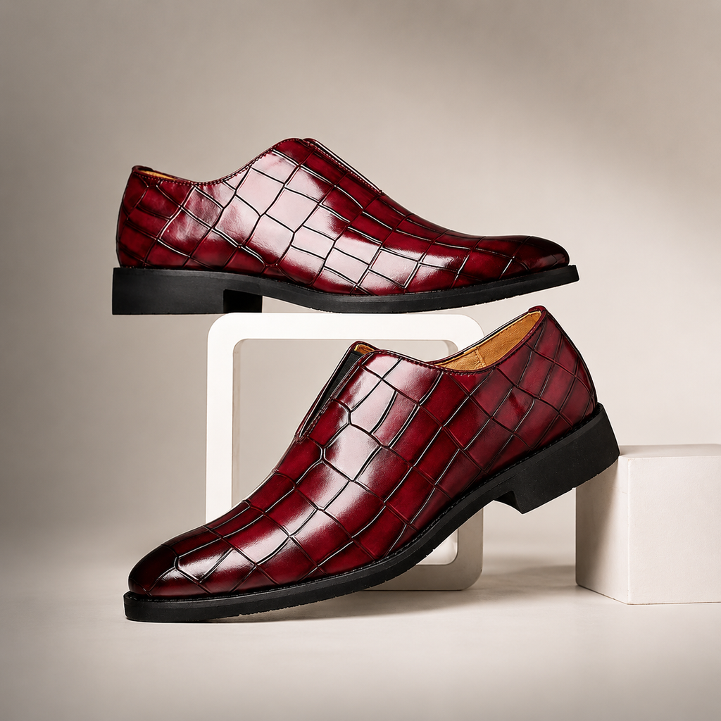 Preston Men’s Genuine Leather Slip-On Dress Shoes