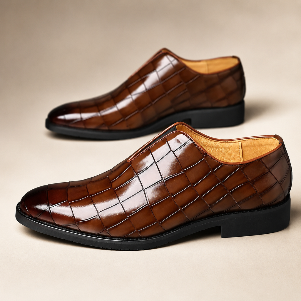 Preston Men’s Genuine Leather Slip-On Dress Shoes