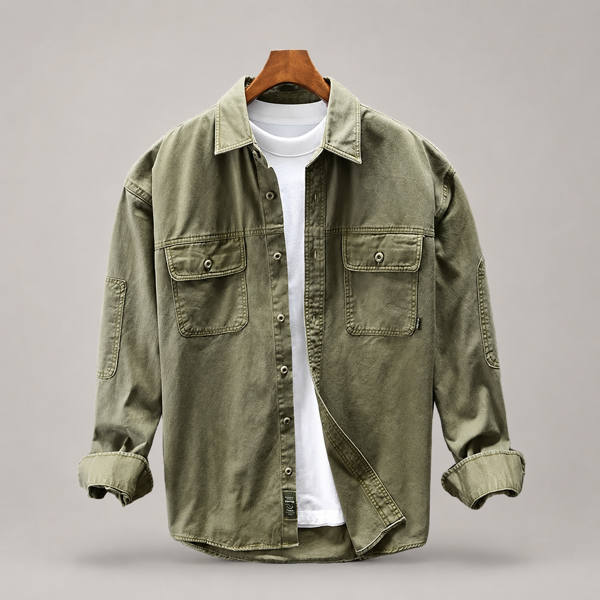 Preston Button-Up Washed Utility Overshirt