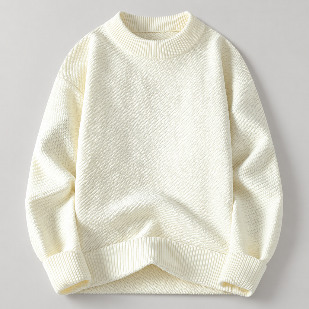 Quentin Men’s Textured Crewneck Knit Sweater