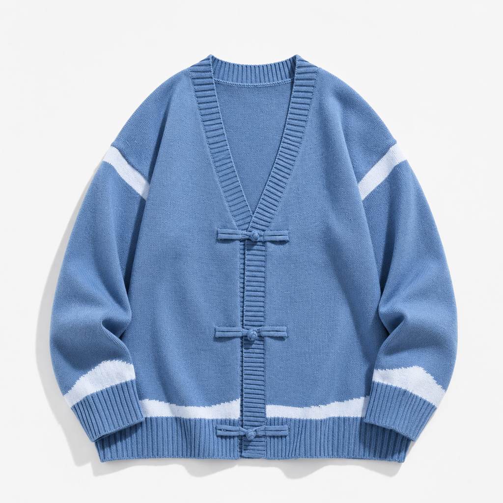Satoshi V-Neck Knit Cardigan Sweater