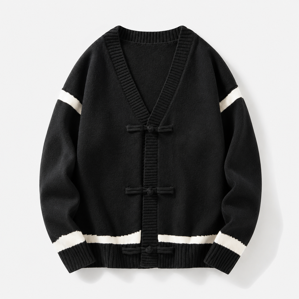 Satoshi V-Neck Knit Cardigan Sweater