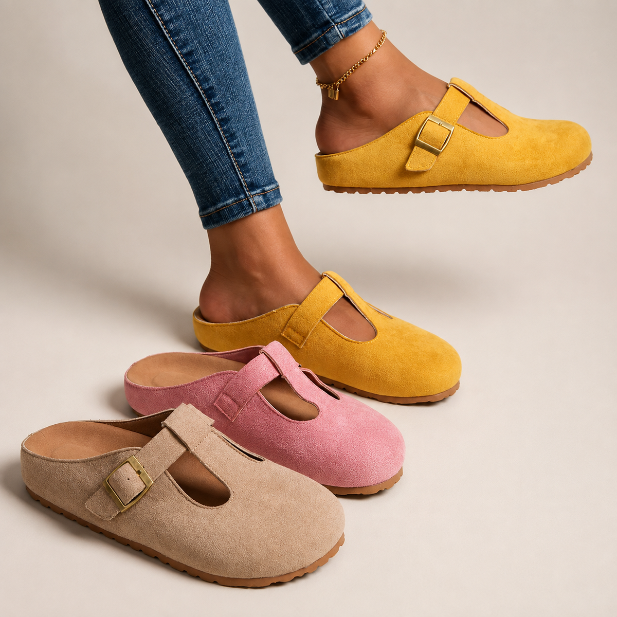 Reagan Suede-Look Closed-Toe Mule Clogs