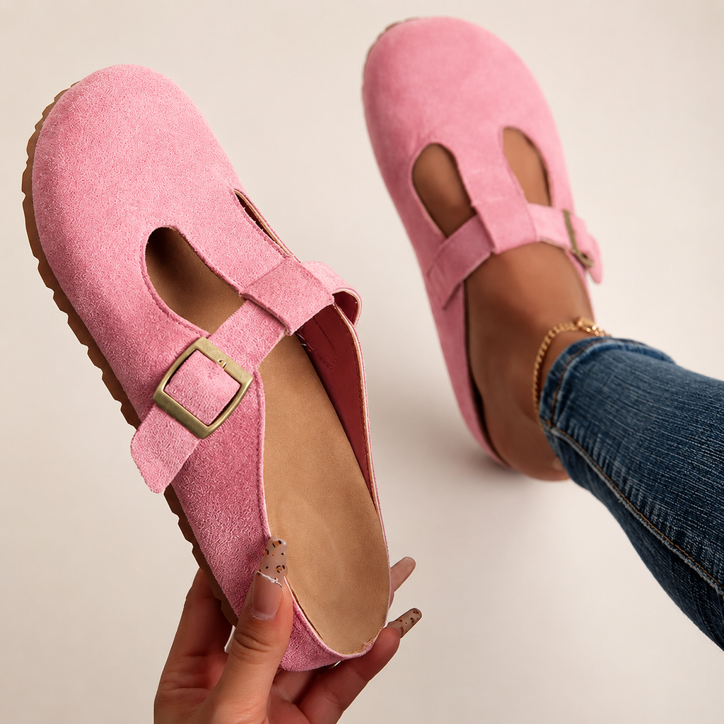 Reagan Suede-Look Closed-Toe Mule Clogs