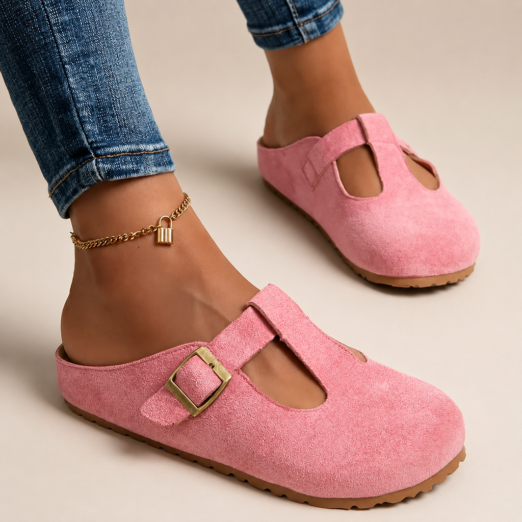 Reagan Suede-Look Closed-Toe Mule Clogs