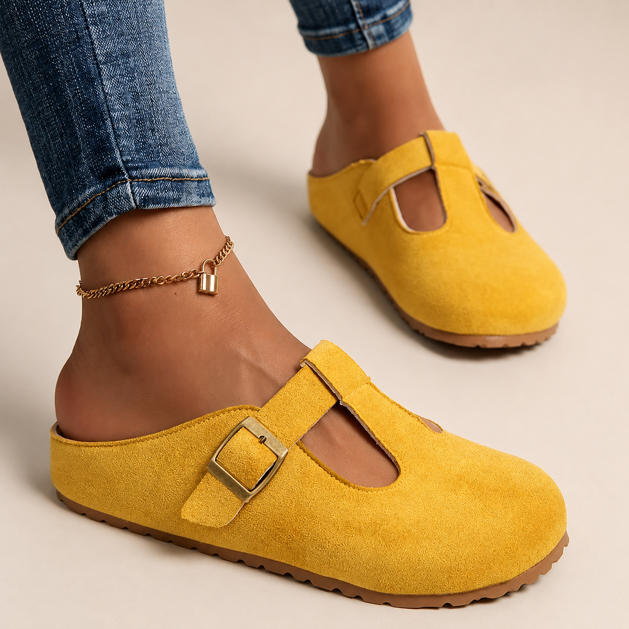Reagan Suede-Look Closed-Toe Mule Clogs