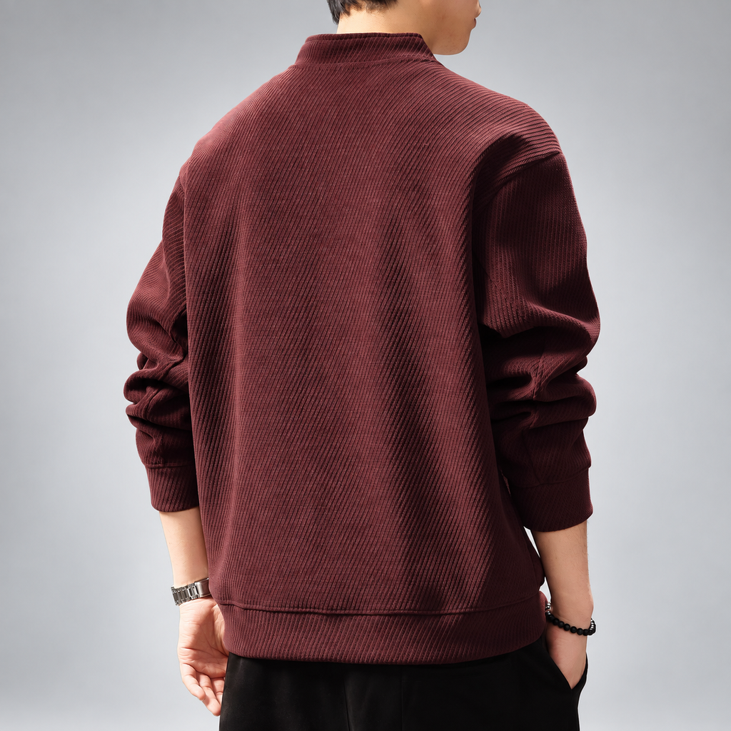 Tiziano Men's Diagonal Knit Quarter-Zip Sweater