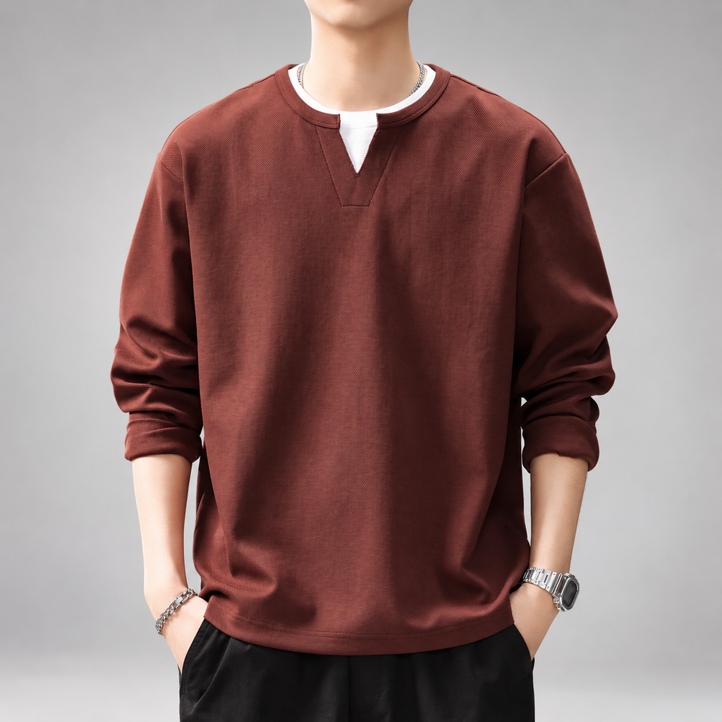 Ridgeline Men’s Long Sleeve Polo Sweatshirt with Contrast Collar (Copy)
