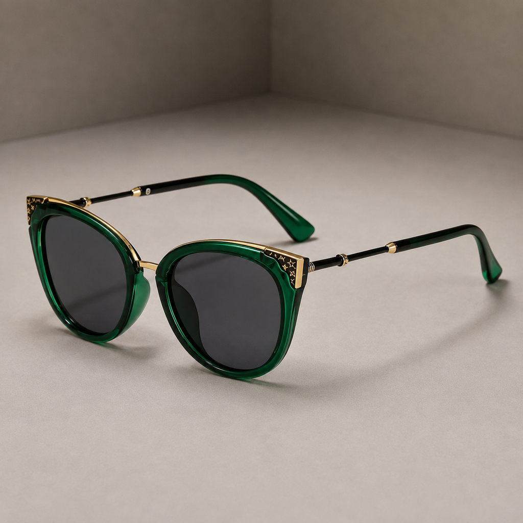 Remy UV400 Statement Sunglasses – Bold Gold Detail Fashion Frames