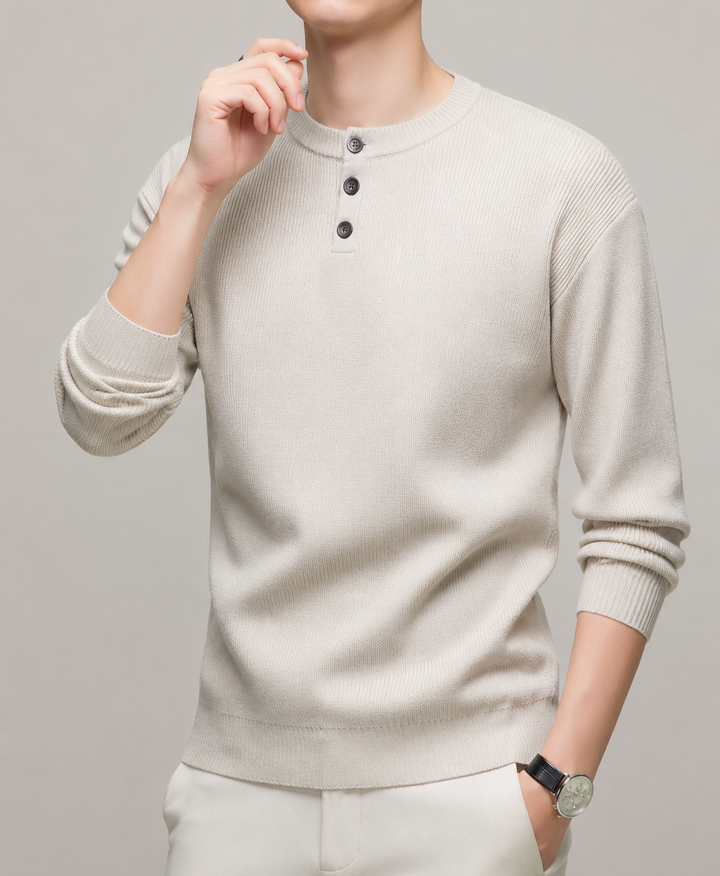Brayden Men’s Contrast Cuff Crew Neck T-Shirt