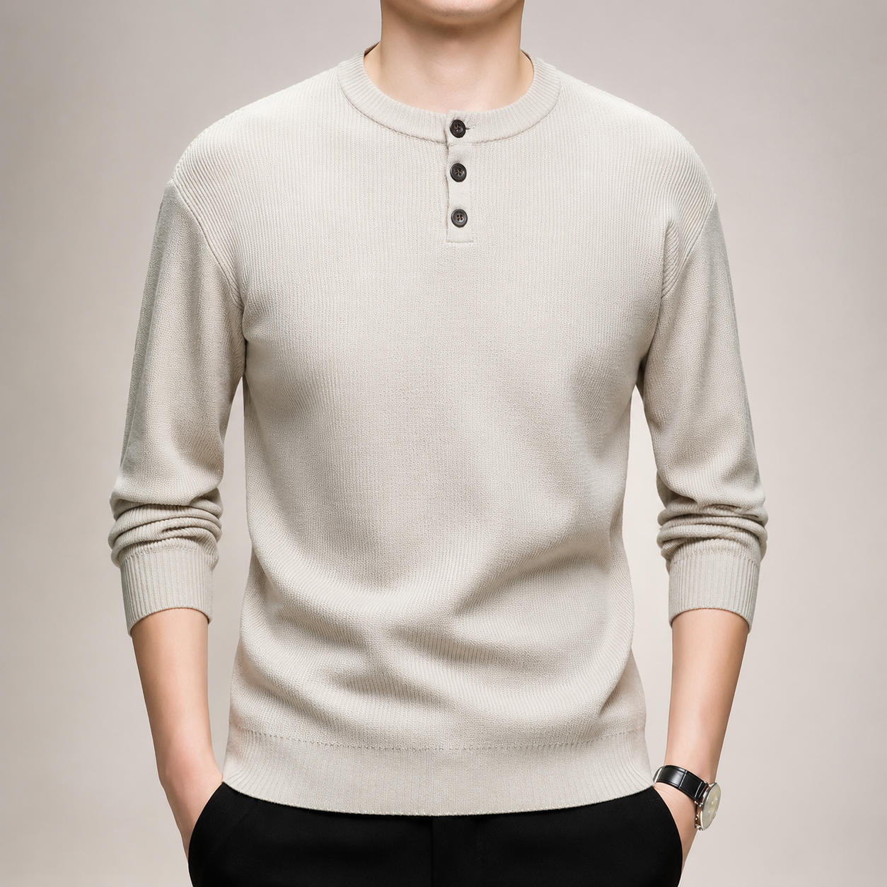 Brayden Men’s Contrast Cuff Crew Neck T-Shirt