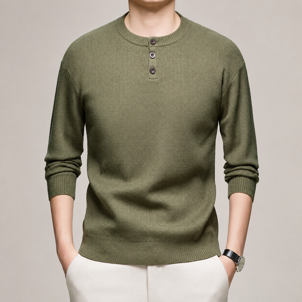 Brayden Men’s Contrast Cuff Crew Neck T-Shirt