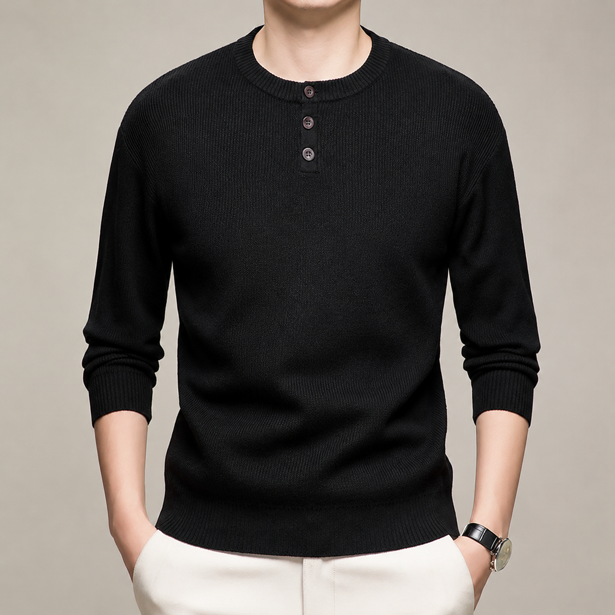 Brayden Men’s Contrast Cuff Crew Neck T-Shirt