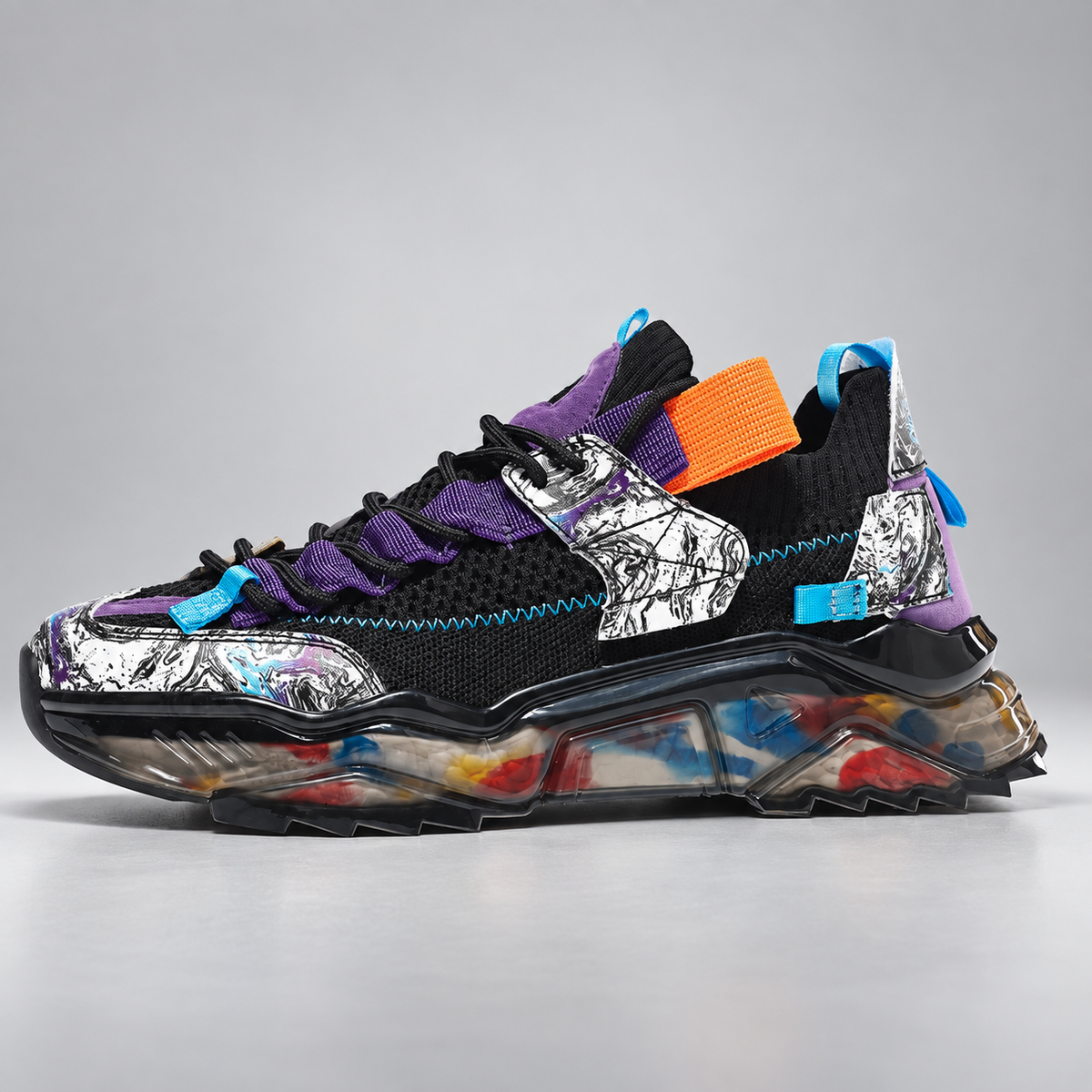 Rocco Men’s Chunky Graphic Lace-Up Sneakers
