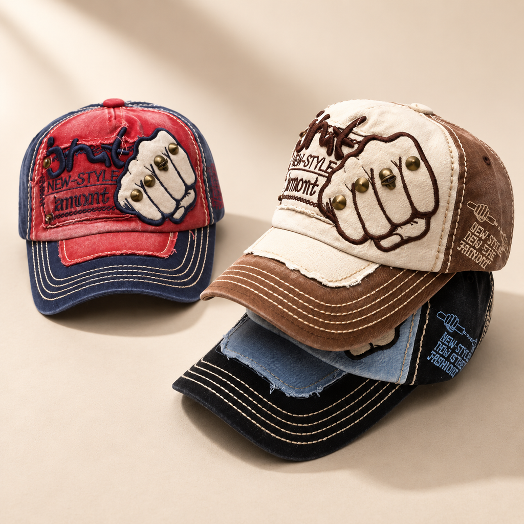 Rocco Men's Fist Graphic Denim Baseball Cap