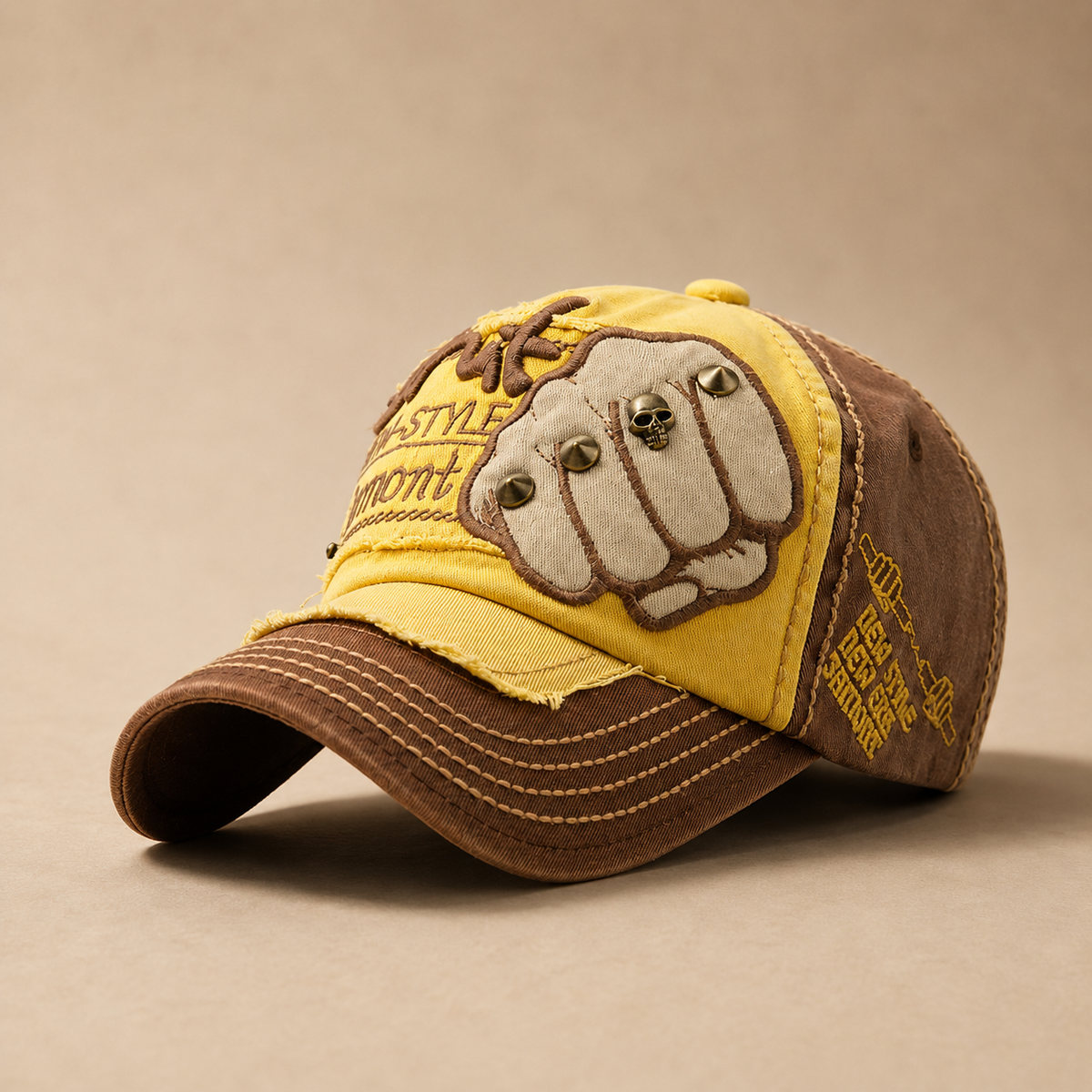 Rocco Men's Fist Graphic Denim Baseball Cap