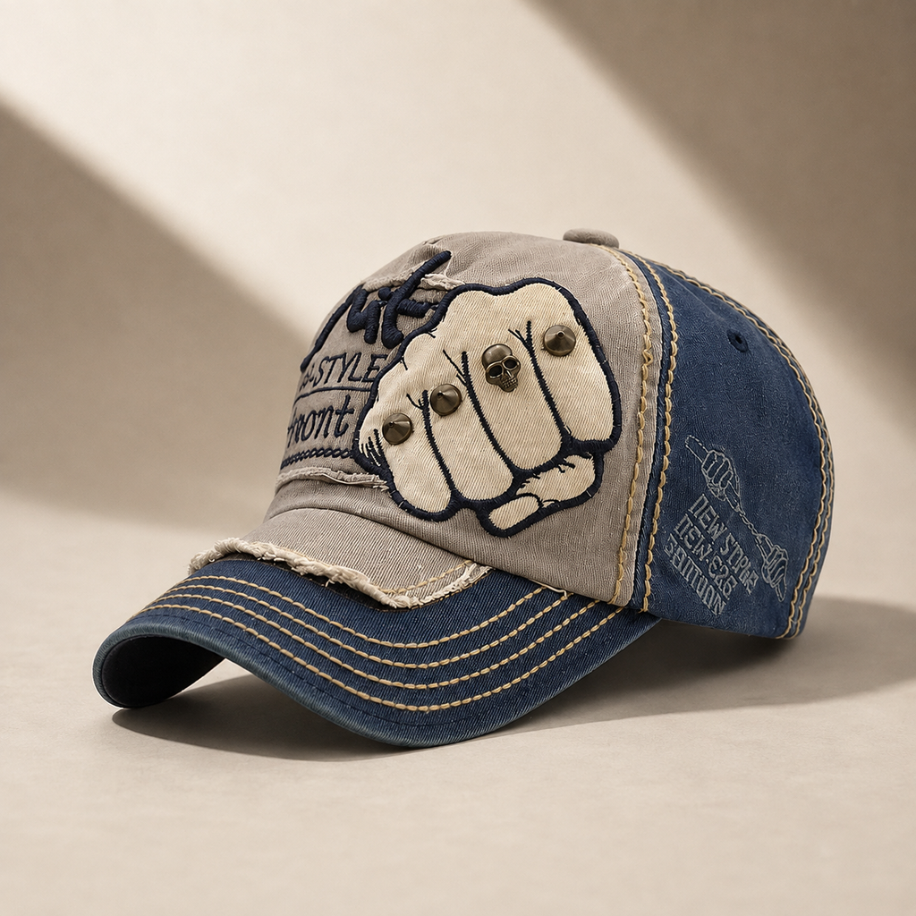 Rocco Men's Fist Graphic Denim Baseball Cap