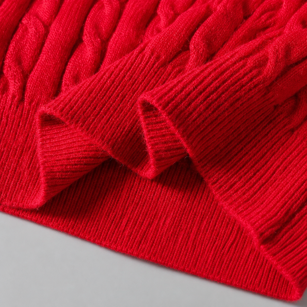 Ronald Men's Cable Knit Polo Sweater