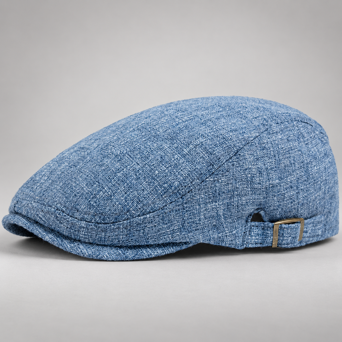 Rupert Men’s Flat Cap with Adjustable Side Buckle