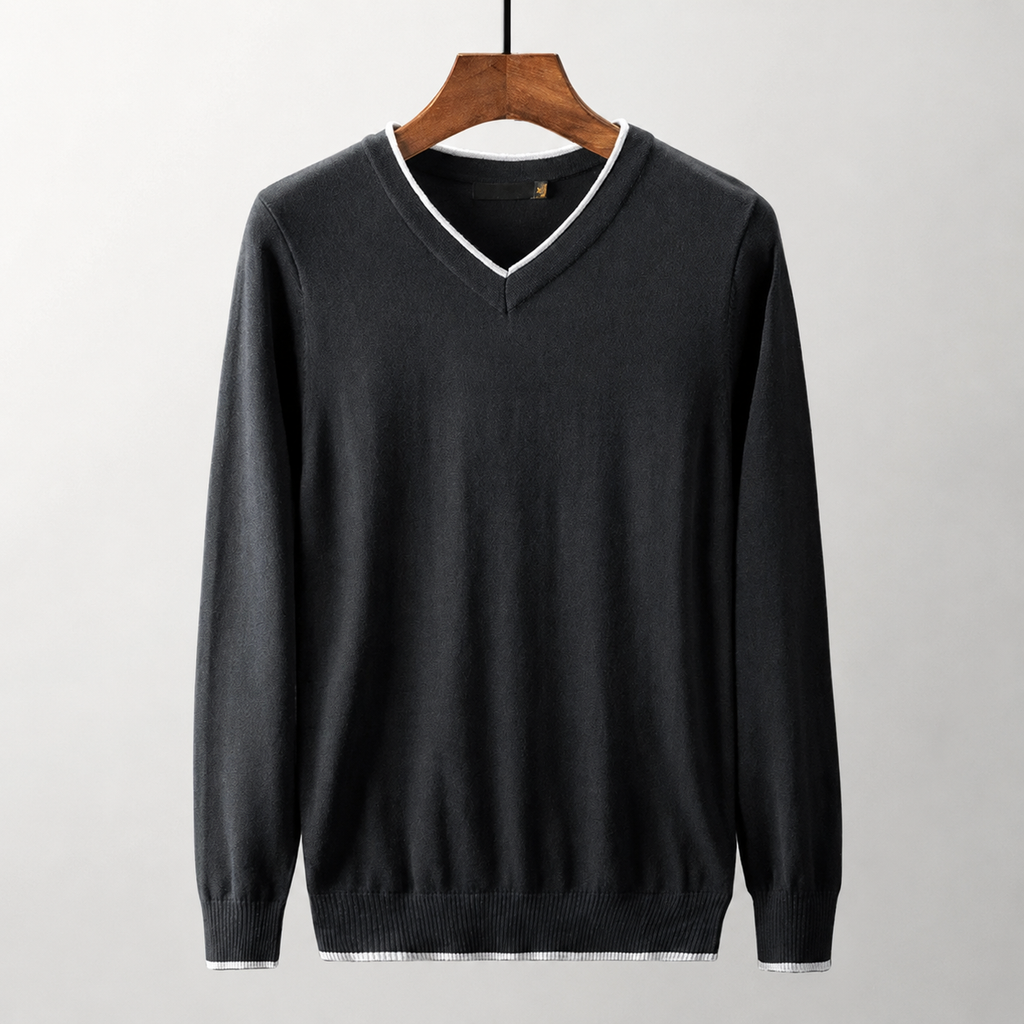 Russell Men’s Long Sleeve V-Neck Sweater