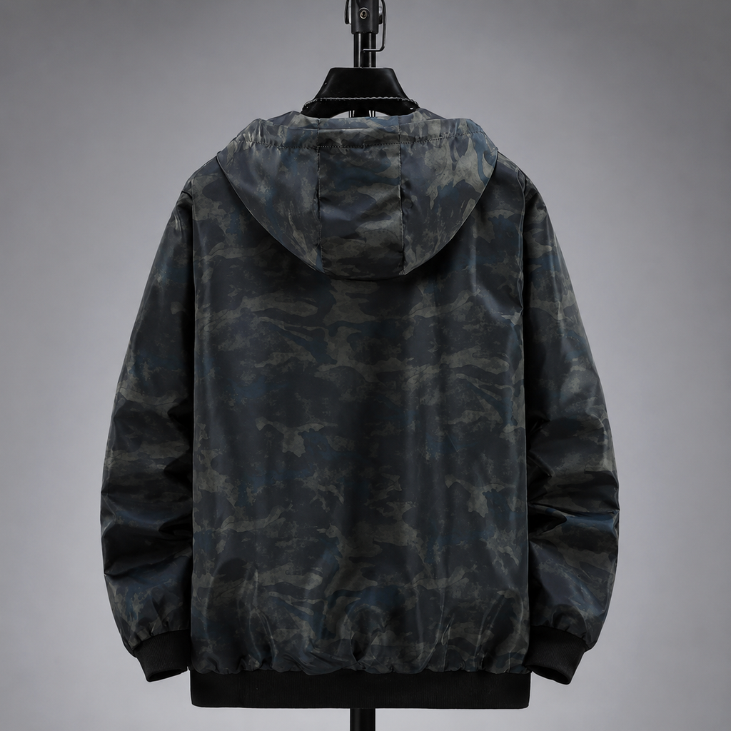Ryan Hooded Camouflage Zip Jacket