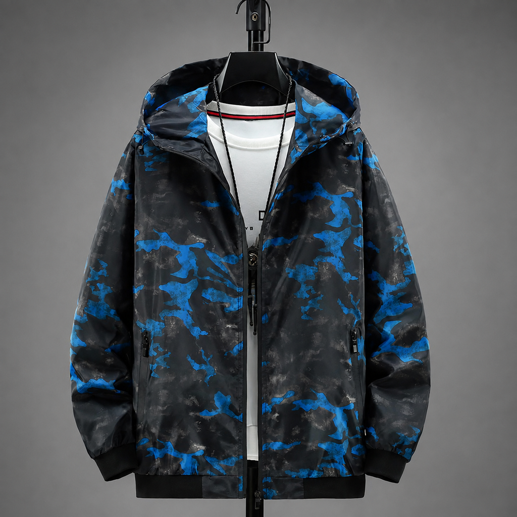 Ryan Hooded Camouflage Zip Jacket