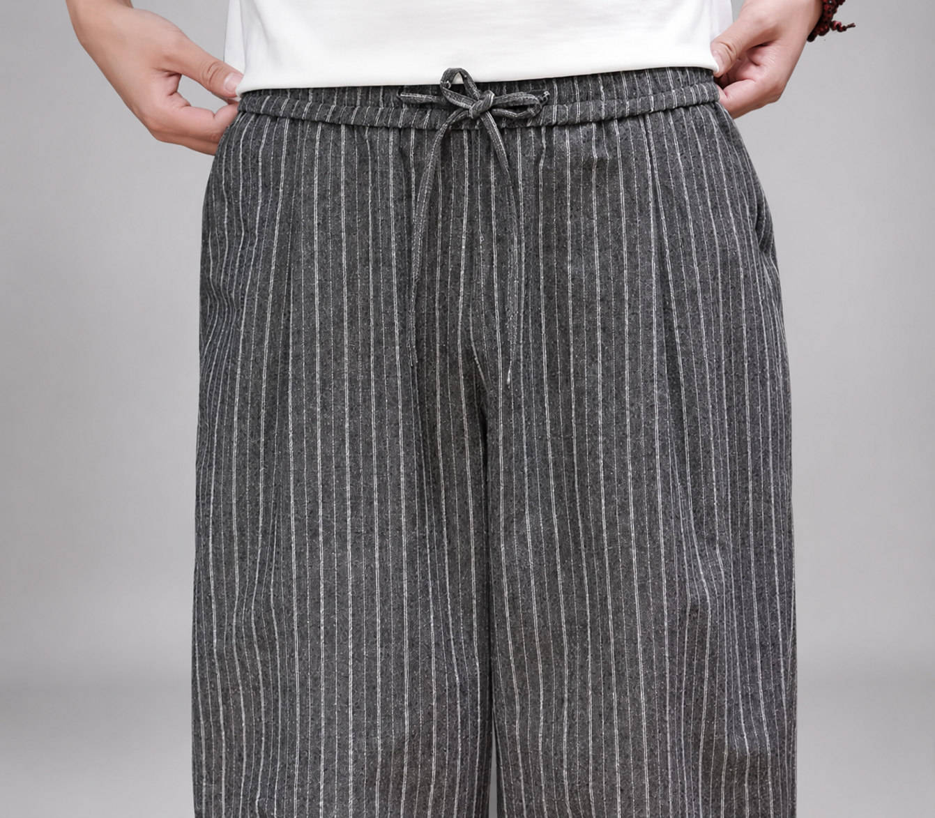 Samuel Men’s Pinstripe Relaxed Pants
