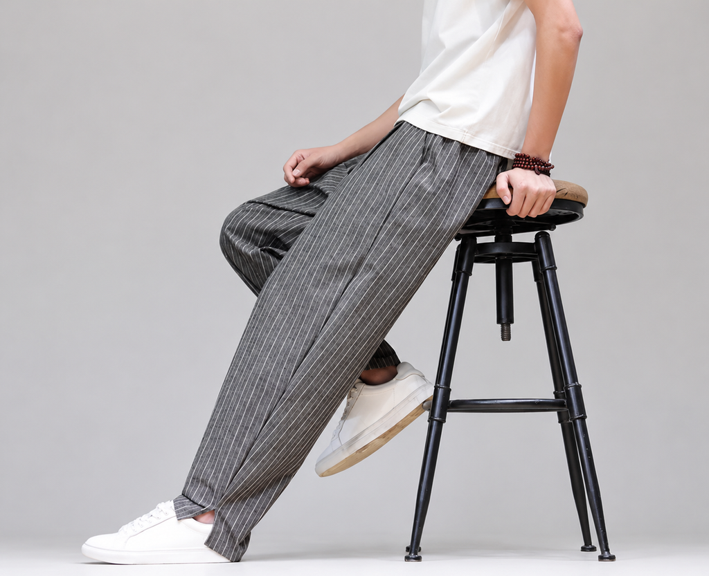 Samuel Men’s Pinstripe Relaxed Pants