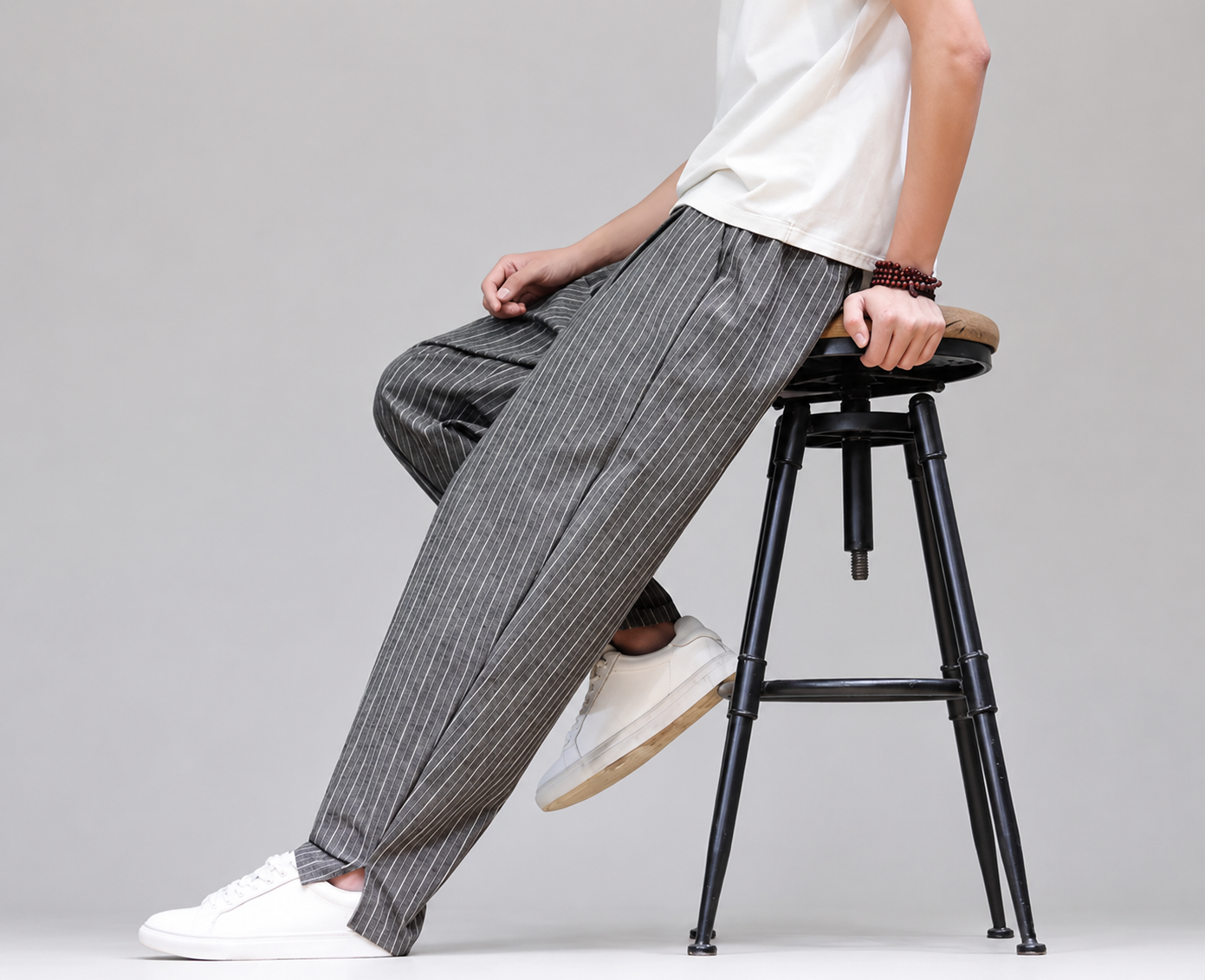 Samuel Men’s Pinstripe Relaxed Pants