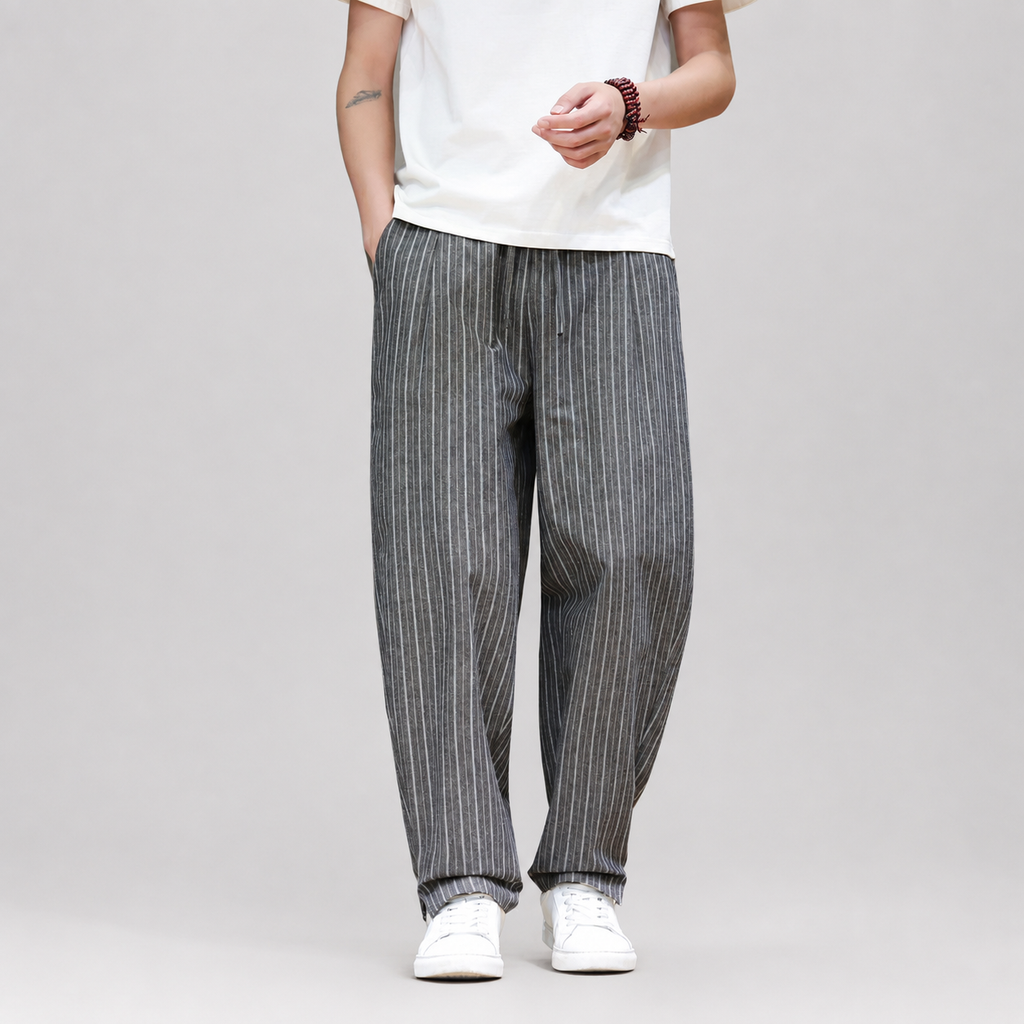 Samuel Men’s Pinstripe Relaxed Pants