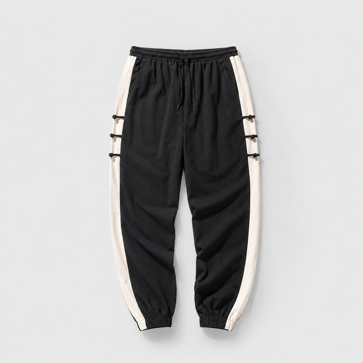 Sawyer Men's Cotton Linen Pants – Lightweight Tailored Drawstring Trousers