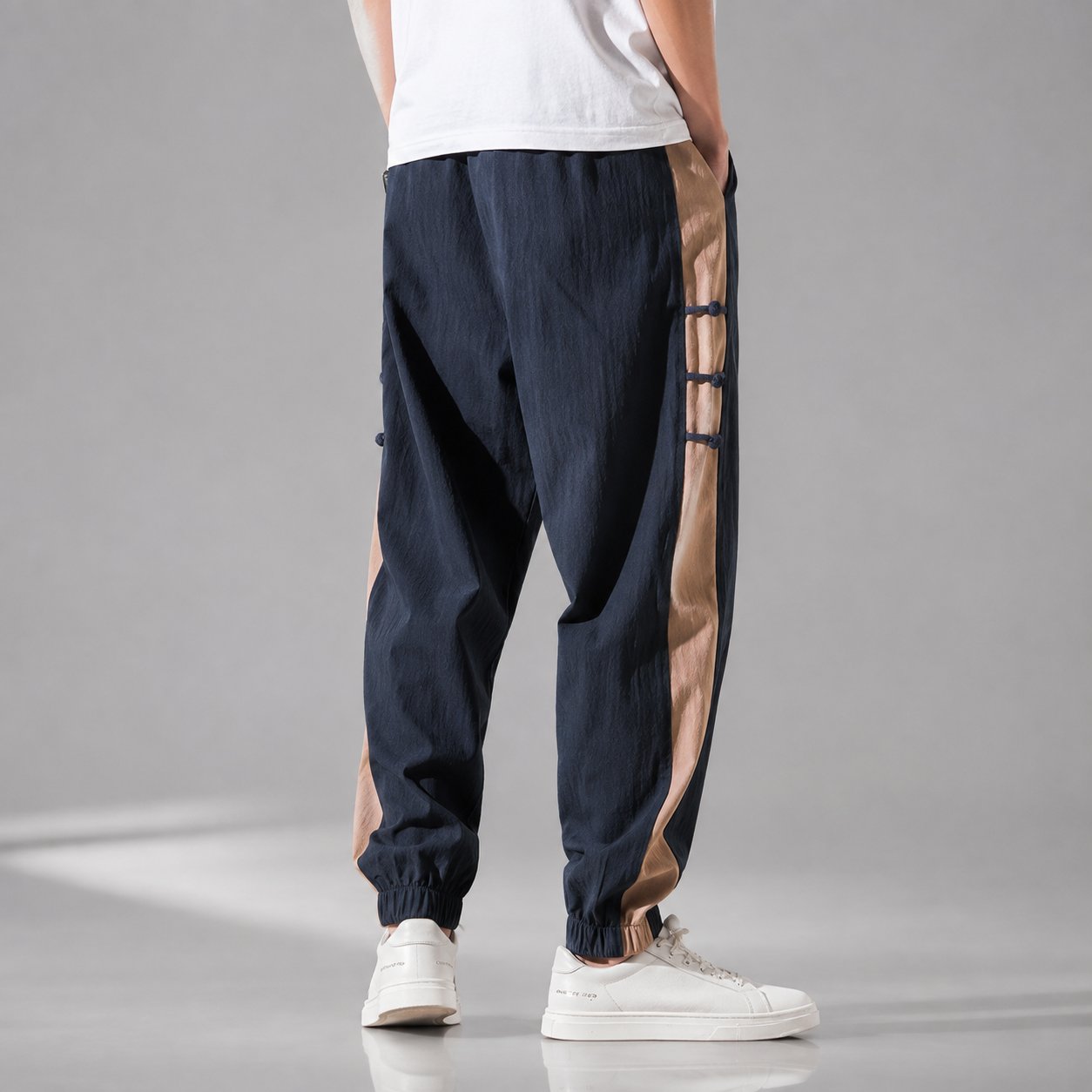 Sawyer Men's Cotton Linen Pants – Lightweight Tailored Drawstring Trousers