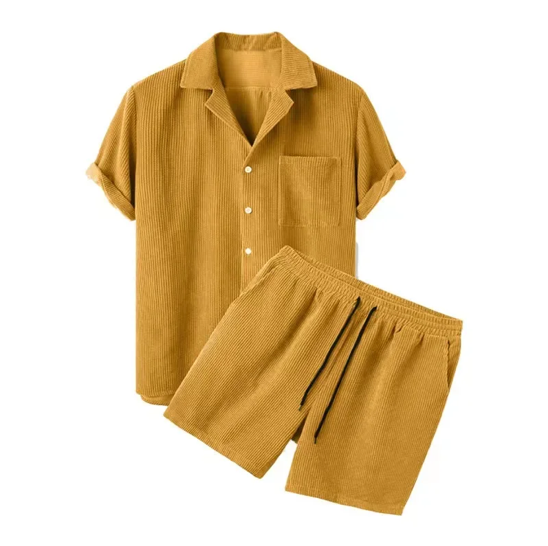 Louie Corduroy Shirt and Shorts Set