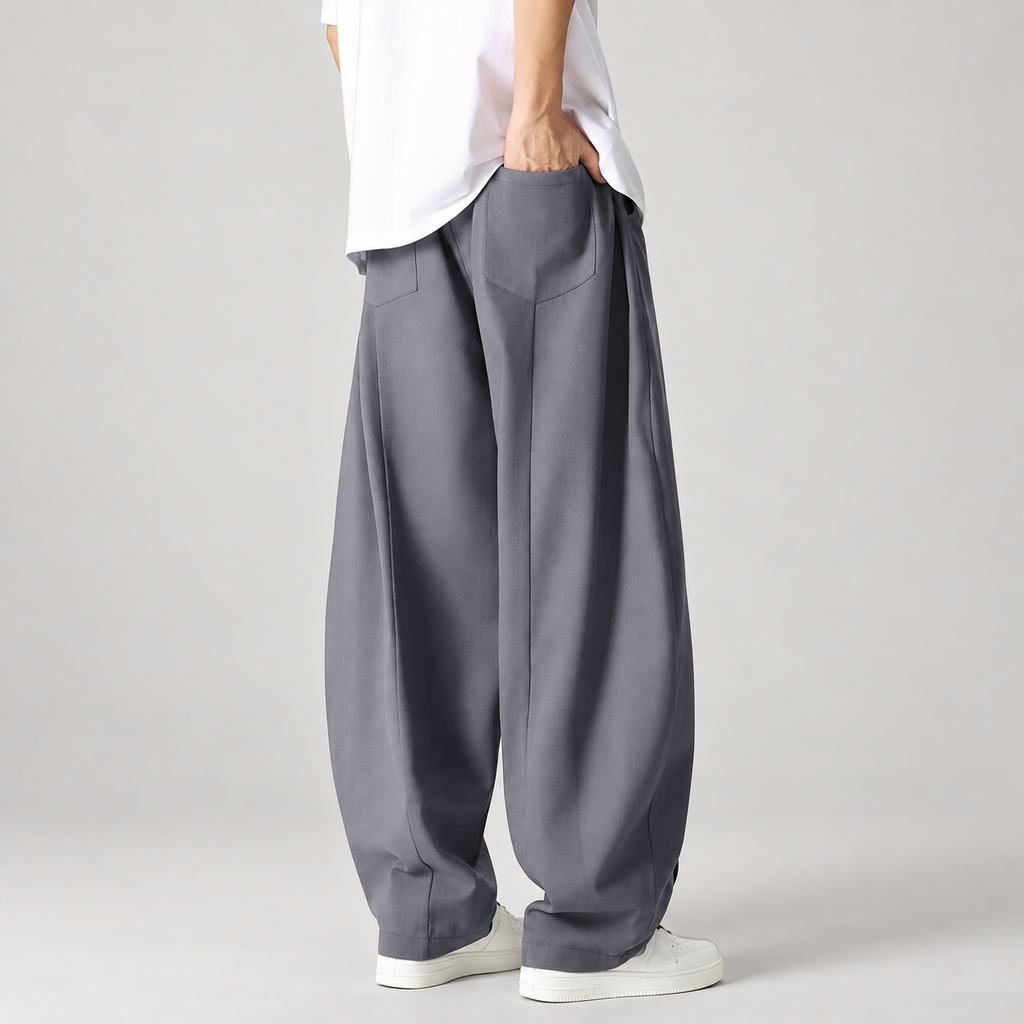 Sebastian Men’s Extra Wide-Leg Pleated Pants