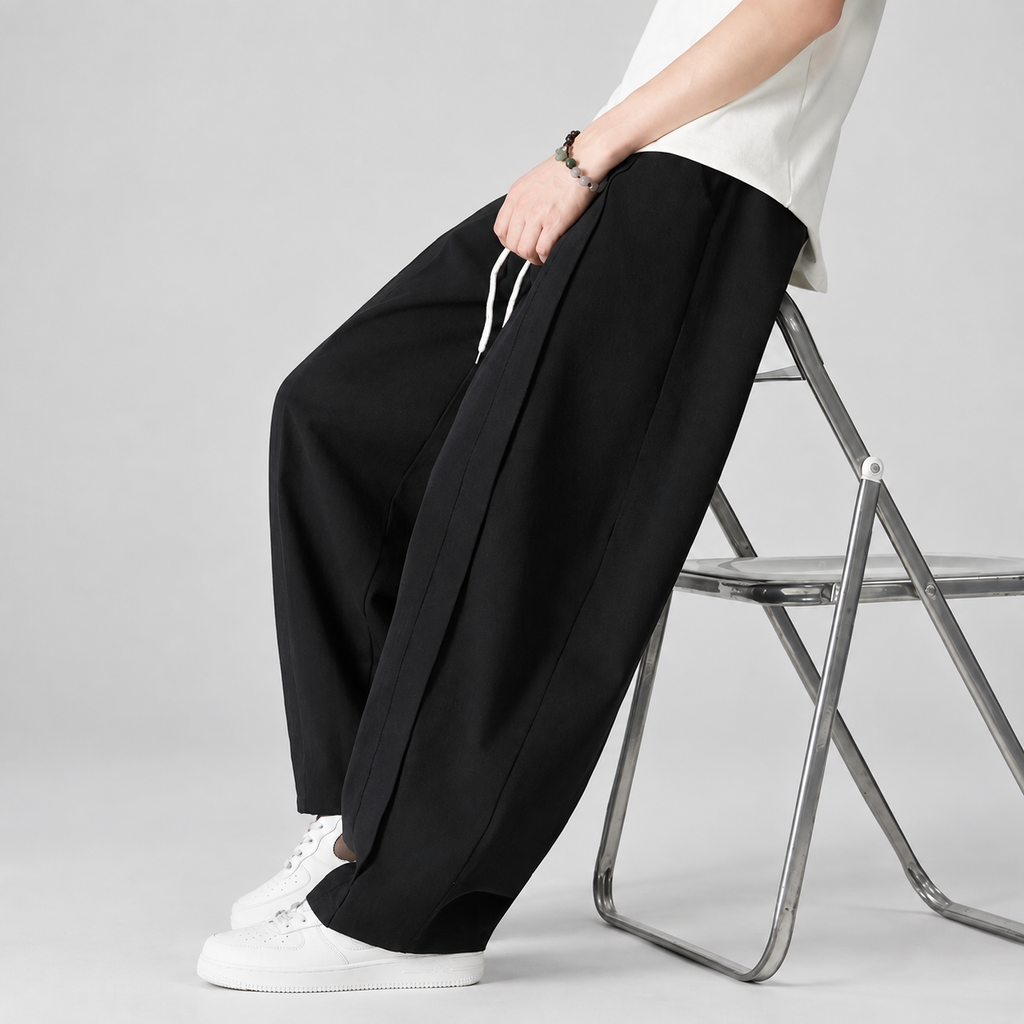 Sebastian Men’s Extra Wide-Leg Pleated Pants