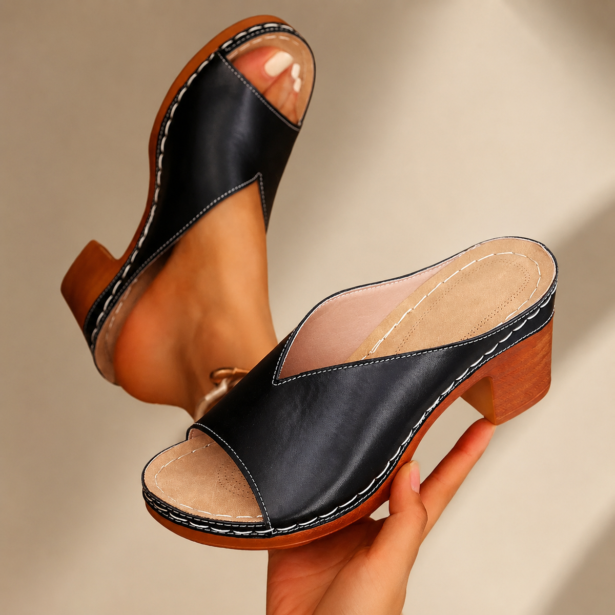 Shelby Wide-Strap Mule Sandals