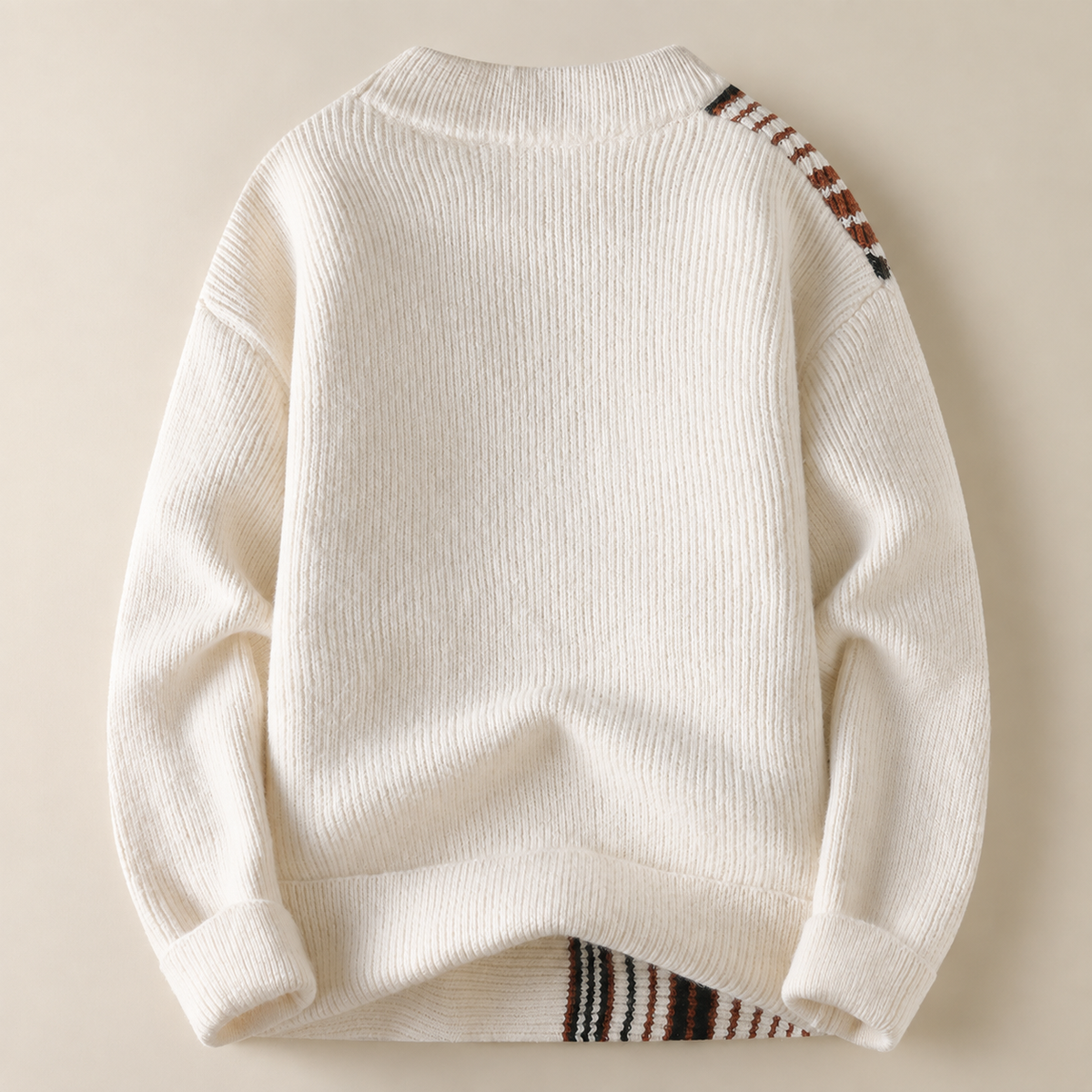 Sherman Textured Stripe Knit Crewneck Sweater